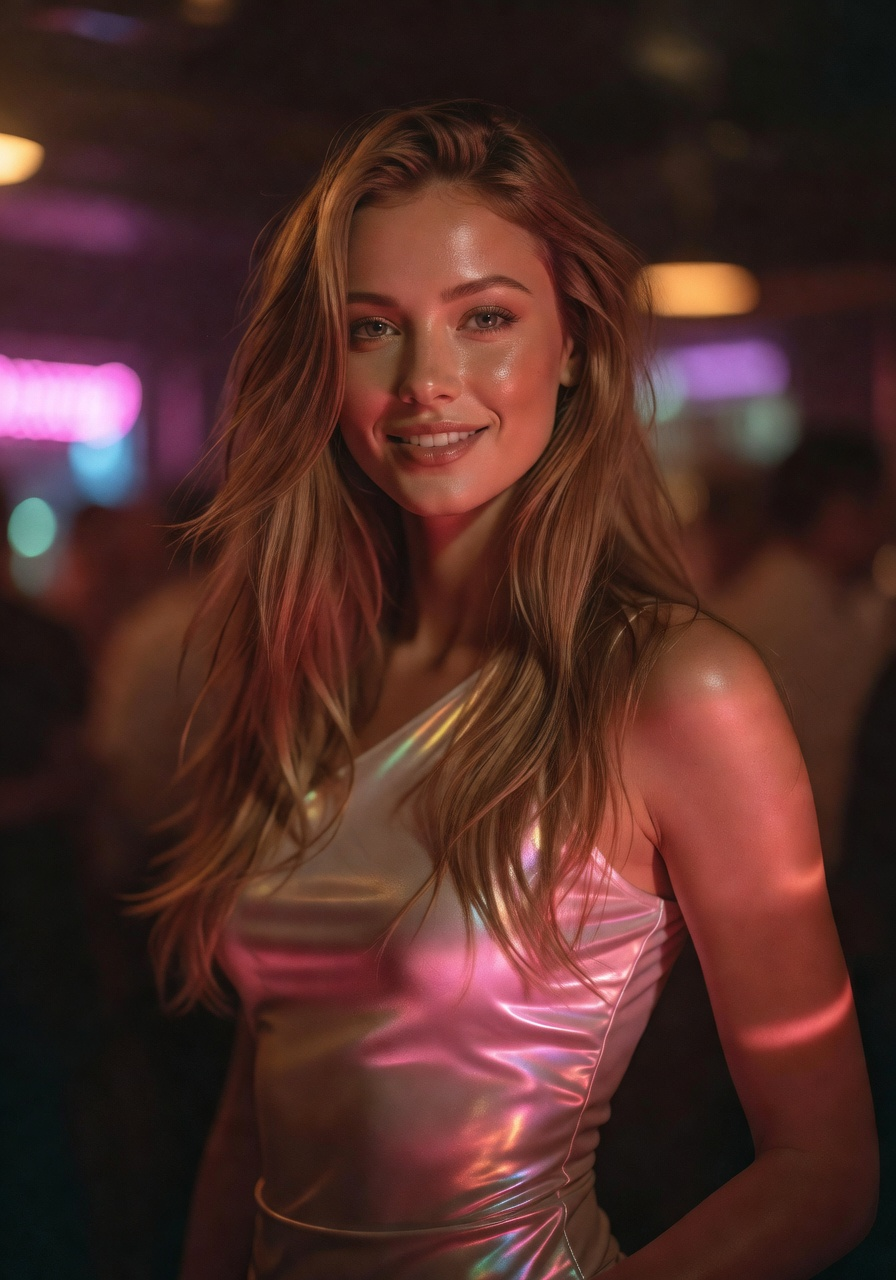 Sienna, the featured CrushOn AI companion, in a warm intimate portrait